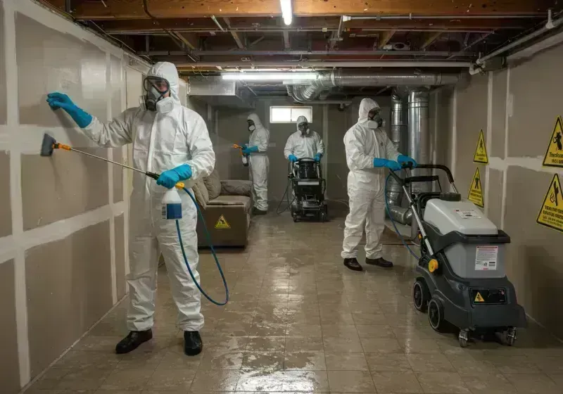 Basement Moisture Removal and Structural Drying process in Washington County, KY